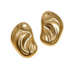 Molten Bean Stud Earrings